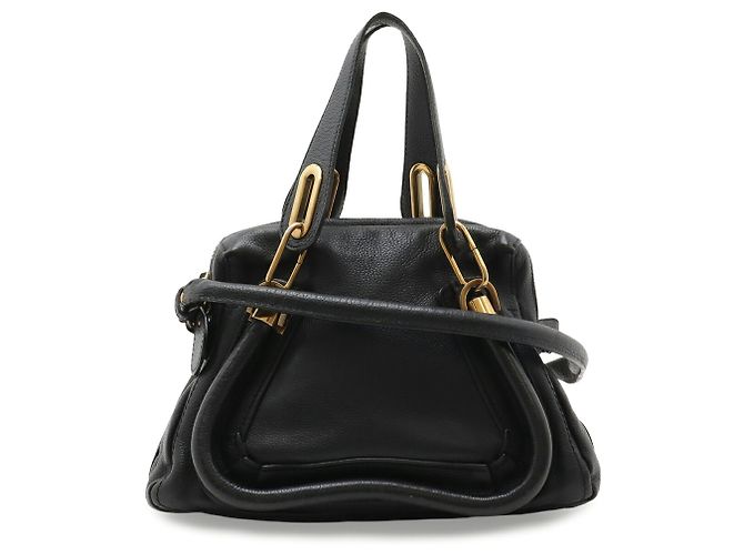 Borsa Chloé Paraty in pelle nera Nero - vista 2