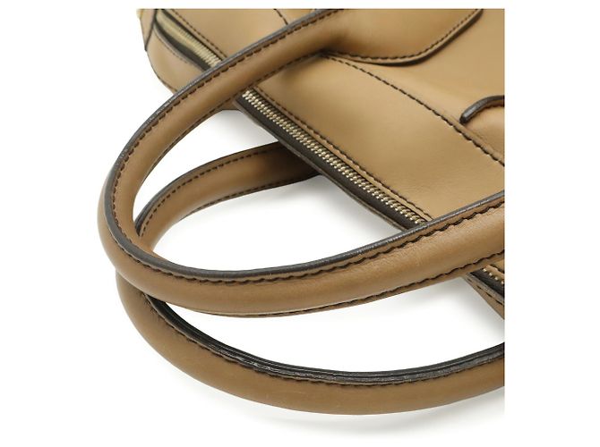 Tod's D-styling D-bag Mini Boston Handtasche Braun Beige - Ansicht 5