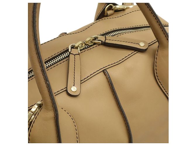 Tod's D-styling D-bag Mini Boston Handtasche Braun Beige - Ansicht 6