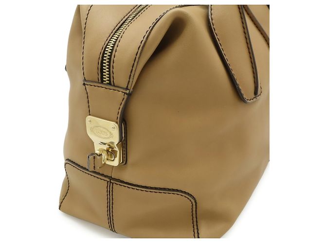 Tod's D-styling D-bag Mini Boston Handtasche Braun Beige - Ansicht 9