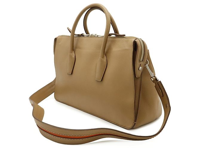 Borsa Tote Tod's in pelle beige - vista 3
