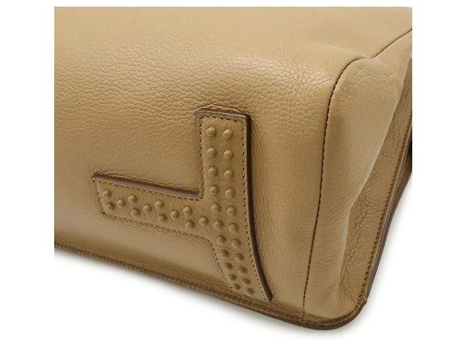 Borsa Tote Tod's in pelle beige - vista 4