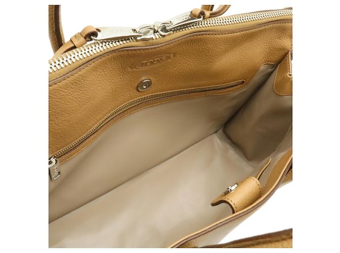 Borsa Tote Tod's in pelle beige - vista 6