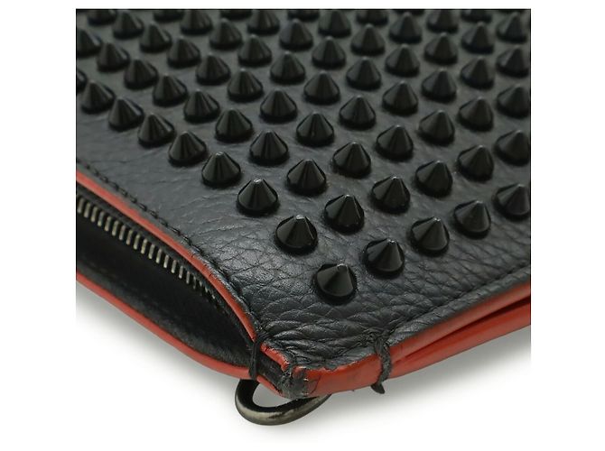 Borsa a mano Christian Louboutin TRIC TRAC Small Nero Rosso - vista 4