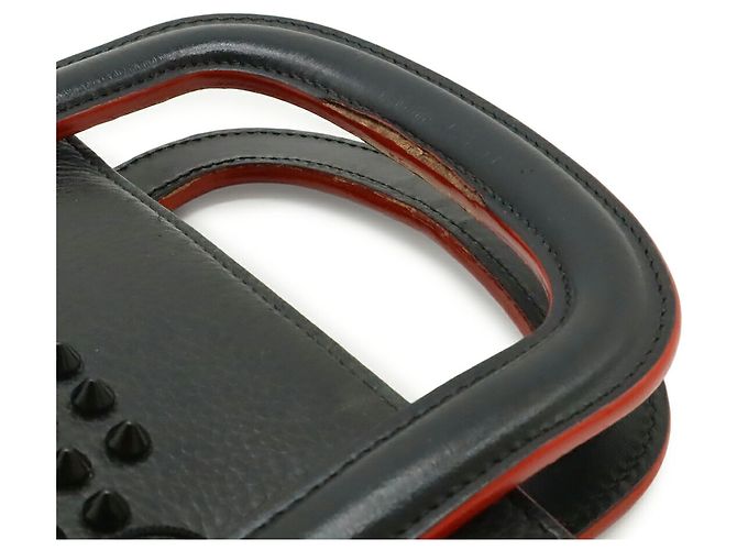 Borsa a mano Christian Louboutin TRIC TRAC Small Nero Rosso - vista 5