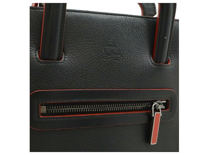Borsa a mano Christian Louboutin TRIC TRAC Small Nero Rosso - vista 9