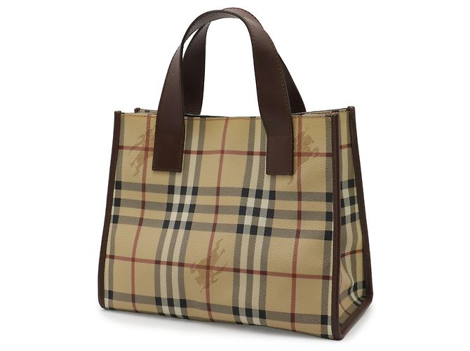 Sac à main/Sac cabas Burberry Nova Check Marron Noir Beige Bordeaux - vue 3