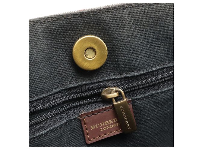 Sac à main/Sac cabas Burberry Nova Check Marron Noir Beige Bordeaux - vue 8