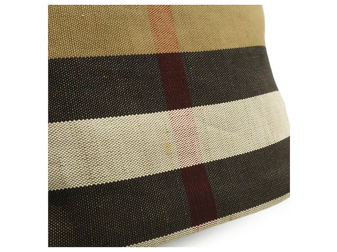Burberry Ashby Medium Hobo Nova Check Schultertasche Braun Schwarz Rot - Ansicht 10