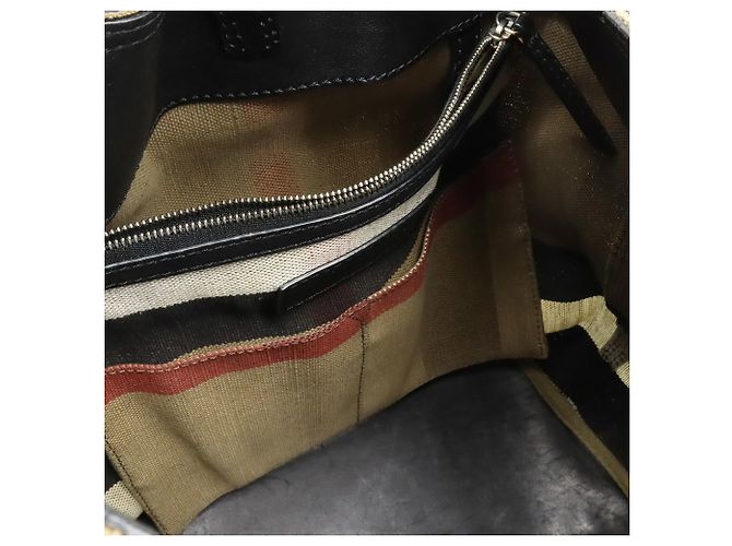 Burberry Ashby Medium Hobo Nova Check Schultertasche Braun Schwarz Rot - Ansicht 7