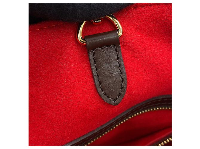 Bolso de hombro Louis Vuitton Damier Ebene Hampstead MM Roja - vista 11