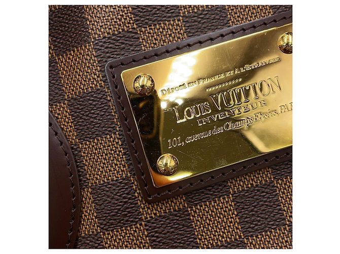 Bolso de hombro Louis Vuitton Damier Ebene Hampstead MM Roja - vista 12