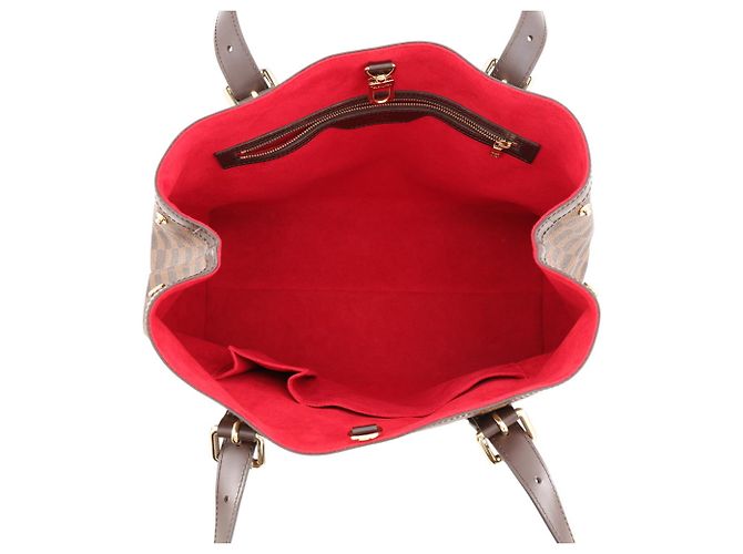 Bolso de hombro Louis Vuitton Damier Ebene Hampstead MM Roja - vista 5
