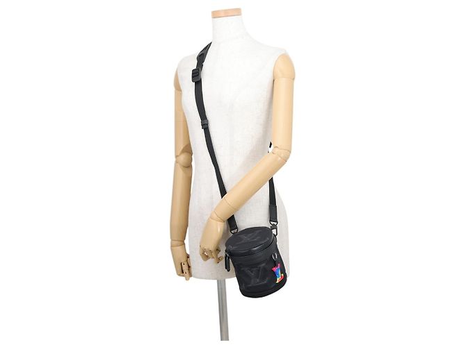 Polochon Bolsa de Ombro Louis Vuitton Monogram Preto - vista 6