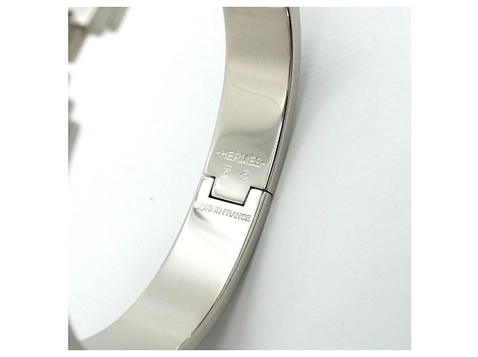 Bracelet Hermès Métal Argenté Rouge - vue 5