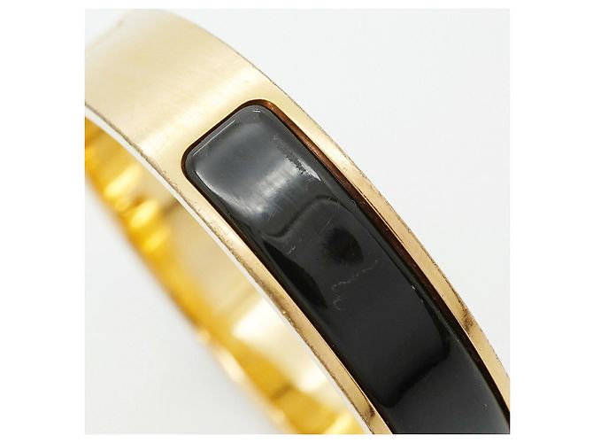 Hermès Brazalete Hermes Clic Clac PM Negro Dorado - vista 9
