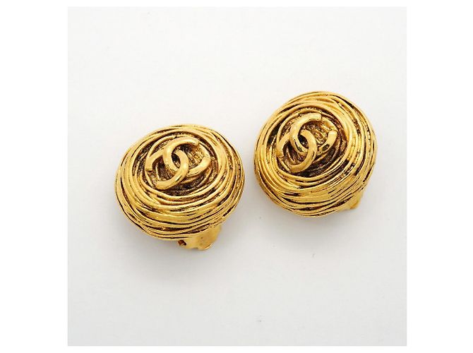 Chanel vergoldete Clip-Ohrringe Golden - Ansicht 2