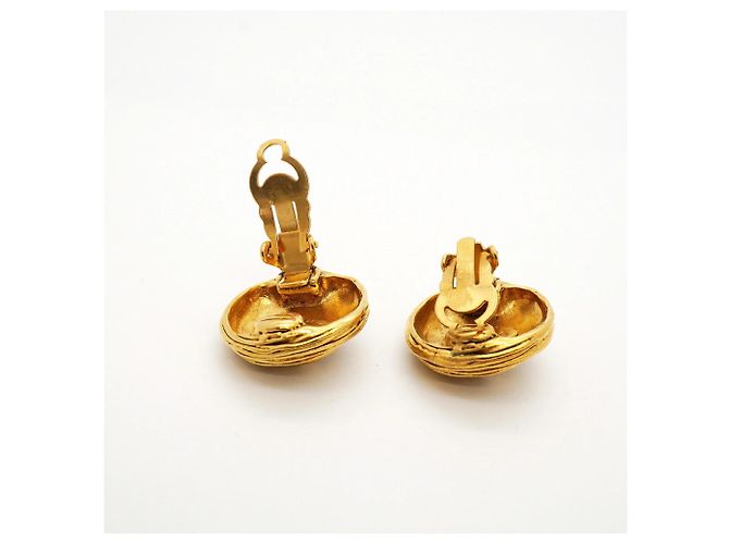 Chanel vergoldete Clip-Ohrringe Golden - Ansicht 3