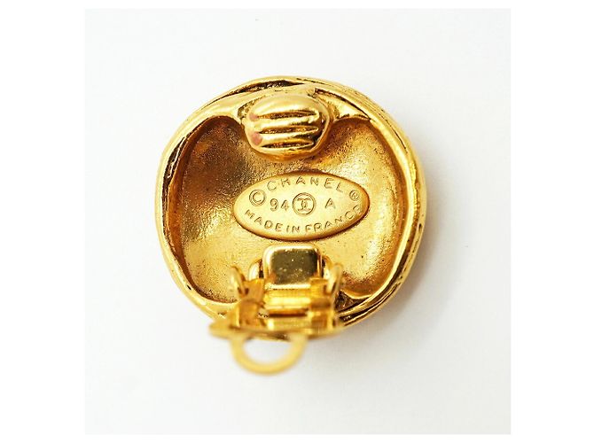 Chanel vergoldete Clip-Ohrringe Golden - Ansicht 4
