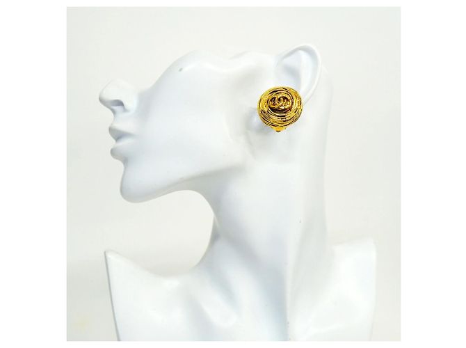 Chanel vergoldete Clip-Ohrringe Golden - Ansicht 5