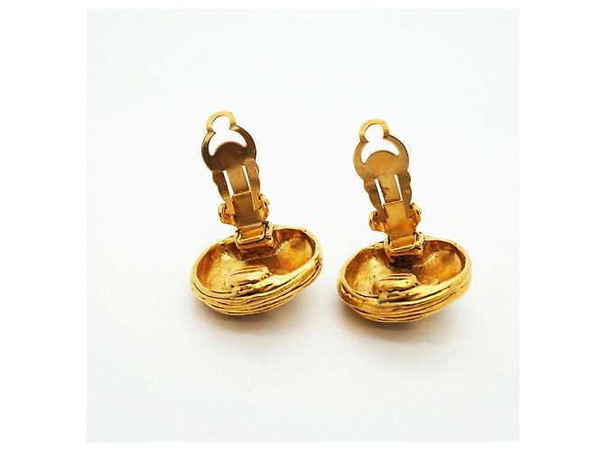 Chanel vergoldete Clip-Ohrringe Golden - Ansicht 7