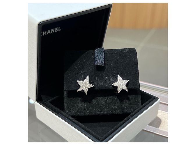 Pendientes Chanel Star con diamantes Plata - vista 2