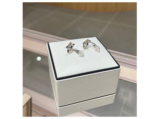 Pendientes Chanel Star con diamantes Plata - vista 3
