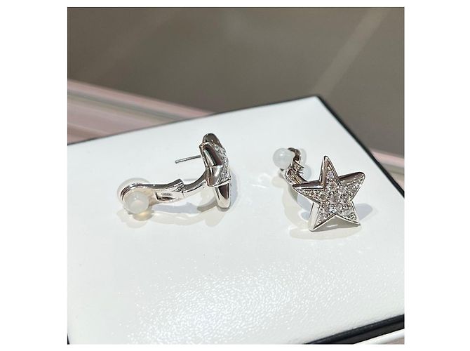 Pendientes Chanel Star con diamantes Plata - vista 5