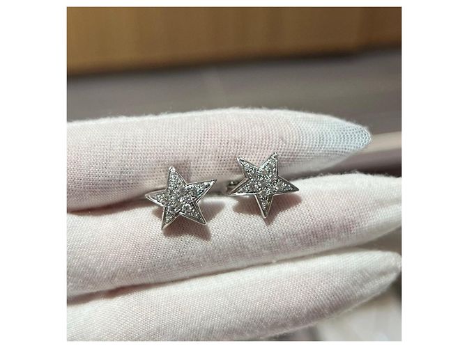 Pendientes Chanel Star con diamantes Plata - vista 6