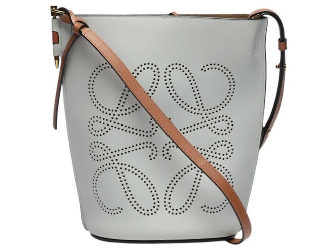 Gate Borsa a tracolla Loewe in vitello grigio Marrone - vista 2