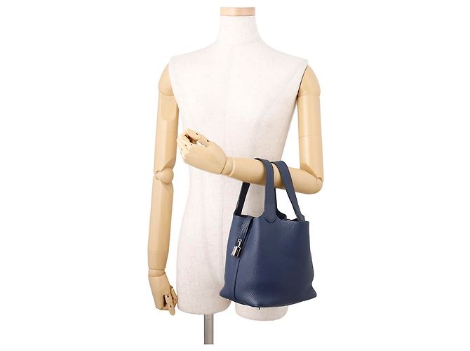 Hermès Hermes Picotin Lock PM Handtasche Blau - Ansicht 4
