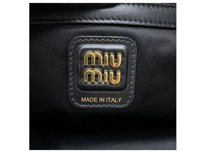 Borsa Tote in pelle Miu Miu Nero - vista 14