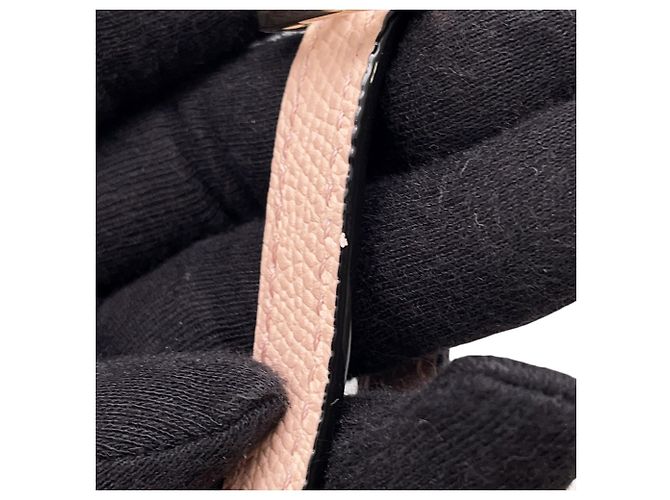 Bolsa de mão Valextra Micro Iside em couro com ponto blanket Rosa - vista 11
