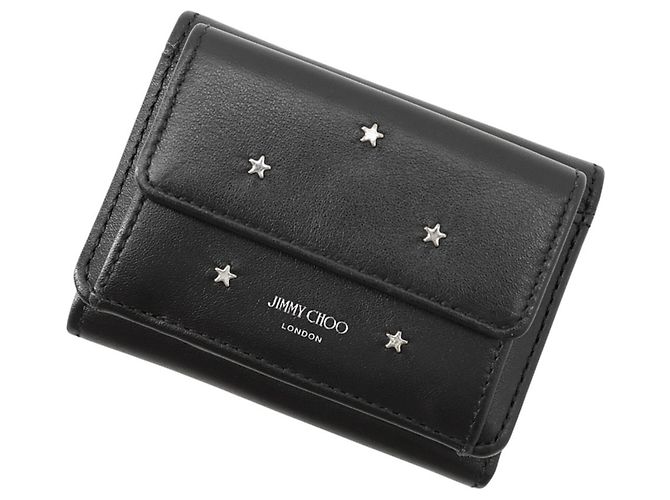 Portafoglio tri-fold con borchie Jimmy Choo Nemo Nero - vista 3