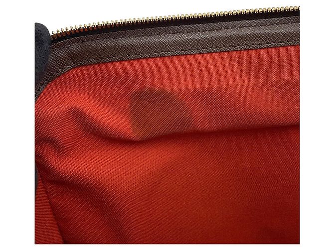 Louis Vuitton Damier Ebene Belem MM Schultertasche Rot - Ansicht 10