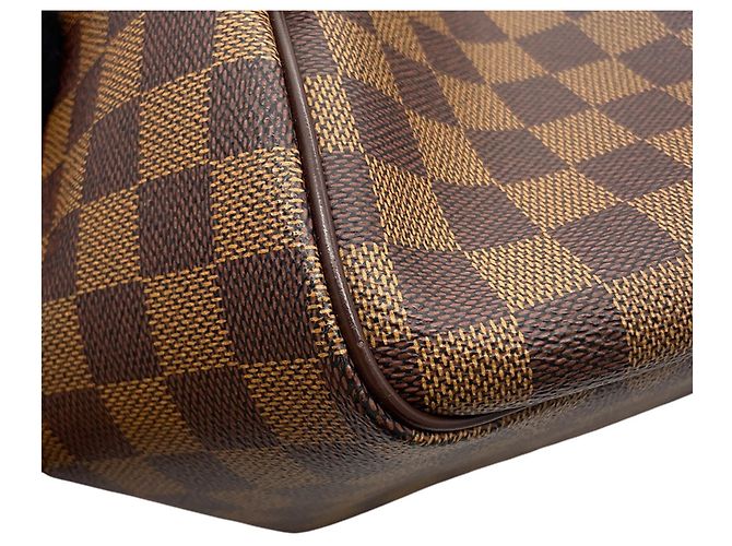 Louis Vuitton Damier Ebene Belem MM Schultertasche Rot - Ansicht 11