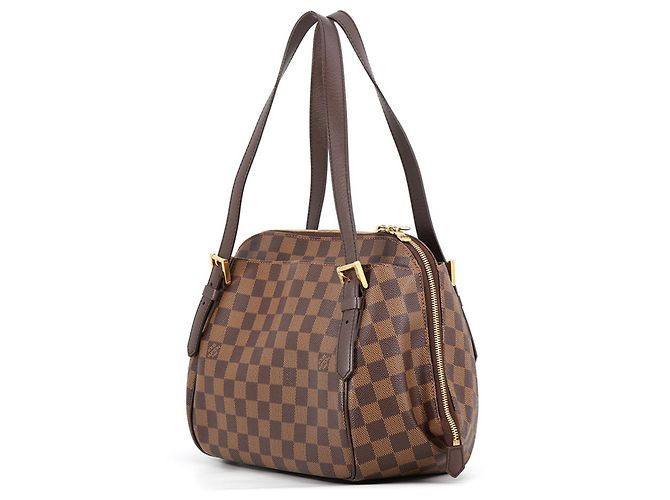 Louis Vuitton Damier Ebene Belem MM Schultertasche Rot - Ansicht 2