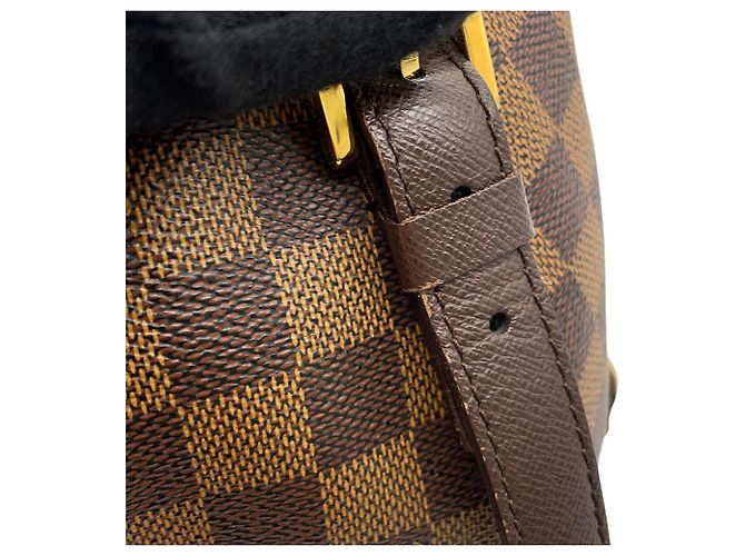 Louis Vuitton Damier Ebene Belem MM Schultertasche Rot - Ansicht 7