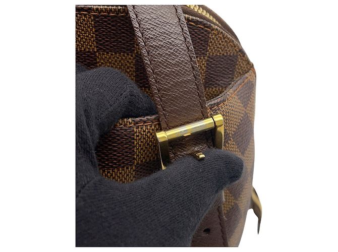 Louis Vuitton Damier Ebene Belem MM Schultertasche Rot - Ansicht 9