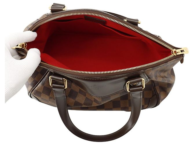 Borsa Louis Vuitton Damier Ebene Verona PM Rosso - vista 5