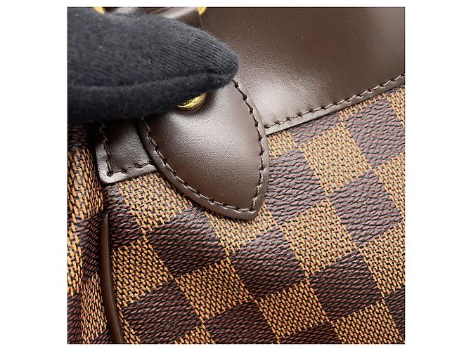 Borsa Louis Vuitton Damier Ebene Verona PM Rosso - vista 6