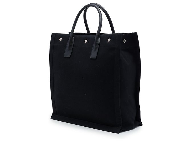 Autre Marque Tote North South Rive Gauche in tela nera Saint Laurent Nero - vista 2