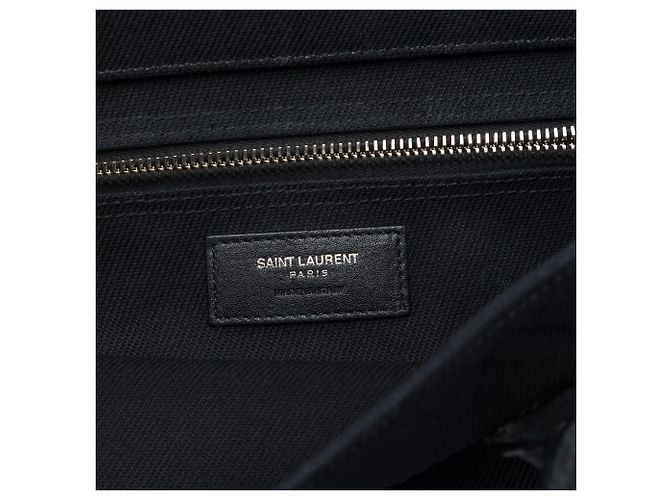Autre Marque Tote North South Rive Gauche in tela nera Saint Laurent Nero - vista 5