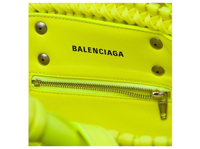 Borsa Cesto Bistro Balenciaga in ecopelle gialla XXS Giallo - vista 5