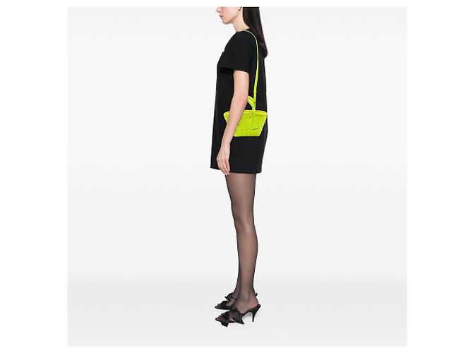 Borsa Cesto Bistro Balenciaga in ecopelle gialla XXS Giallo - vista 6