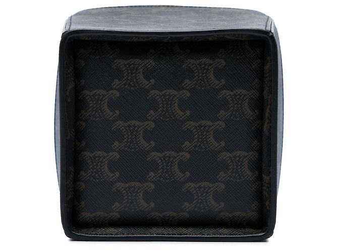Céline Celine Brown Triomphe Coated Canvas Strap Box Bag Dark brown - view 3