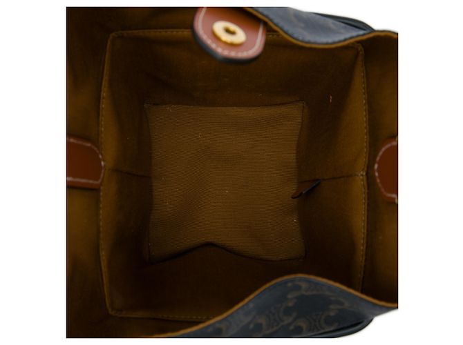 Céline Celine Brown Triomphe Coated Canvas Strap Box Bag Dark brown - view 4