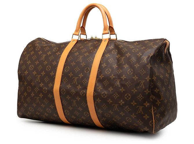 Louis Vuitton Brown Monogram Keepall 55 Marrone - vista 2