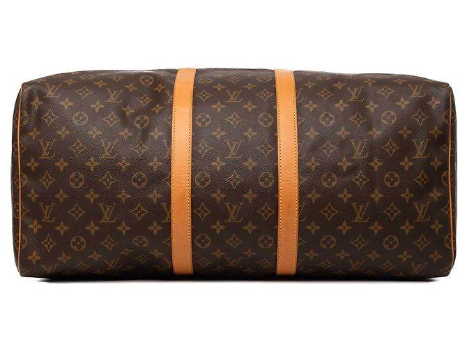Louis Vuitton Brown Monogram Keepall 55 Marrone - vista 3