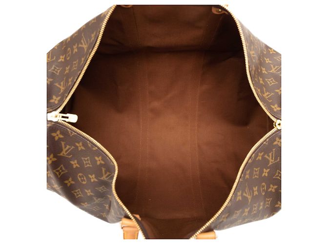 Louis Vuitton Brown Monogram Keepall 55 Marrone - vista 4